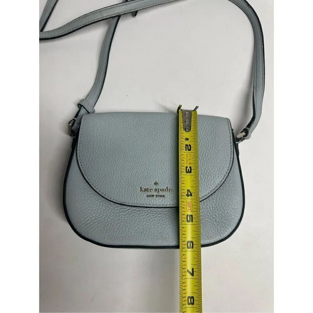 Kate Spade Leila Mini Flap Crossbody Avalon Mist Green Blue See Description - Picture 10 of 16